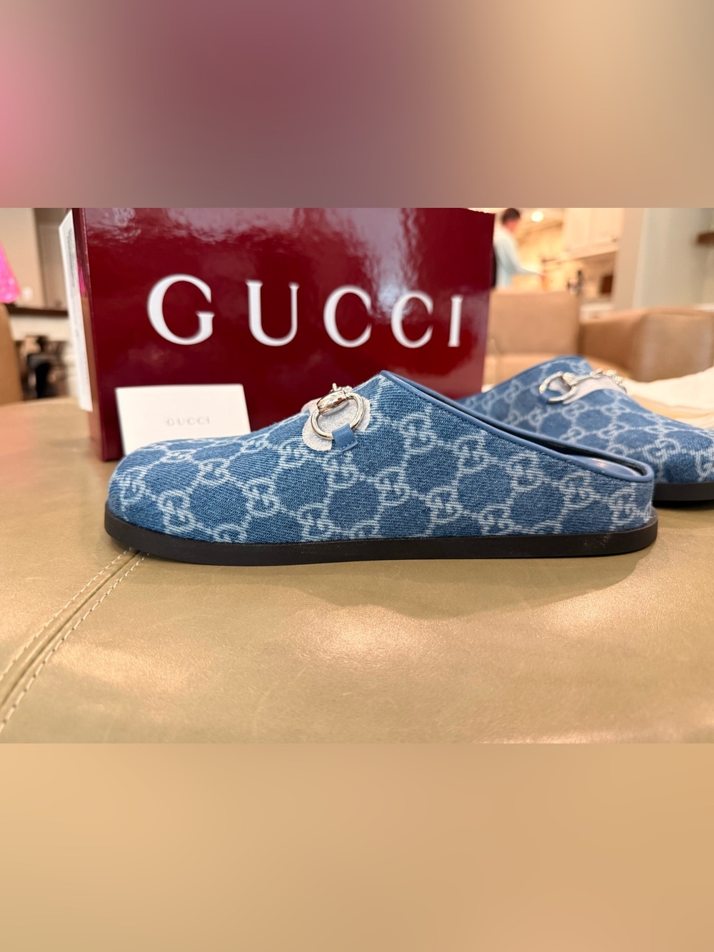 NWT Gucci - Denim mule with horsebit, size 36.5 (6.5). - Picture 5 of 9